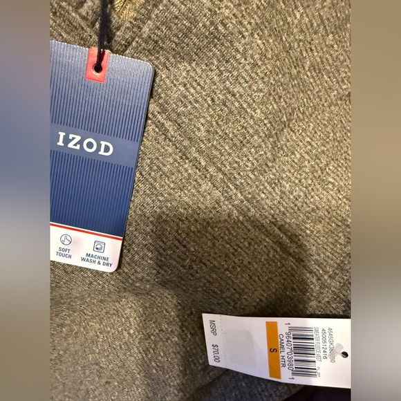 IZOD Men's Advantage Performance Full Zip Sweater Fleece Vest - Picture 5 of 5